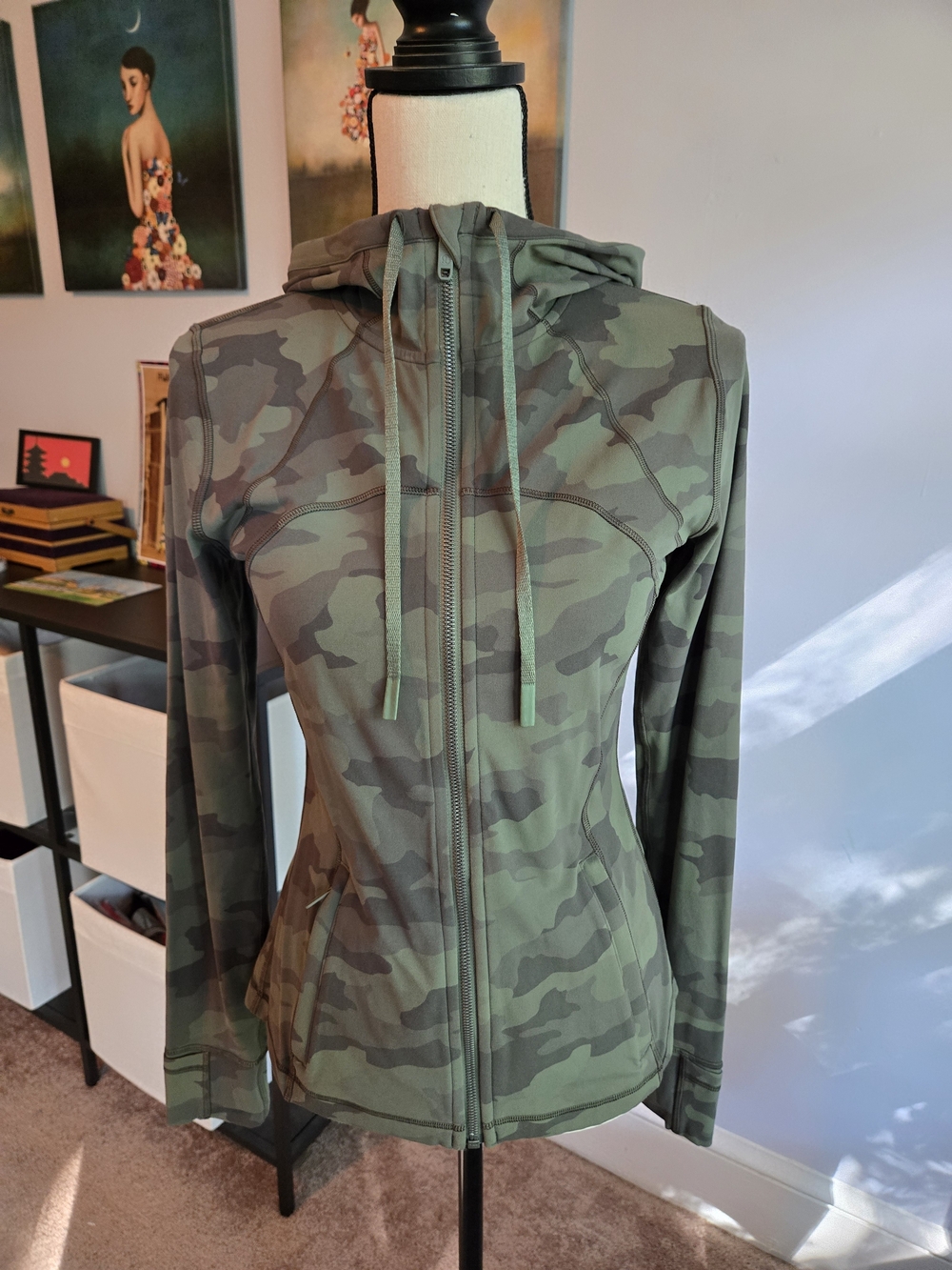 lululemon Hooded Define Jacket Nulu Camo Green Size 8